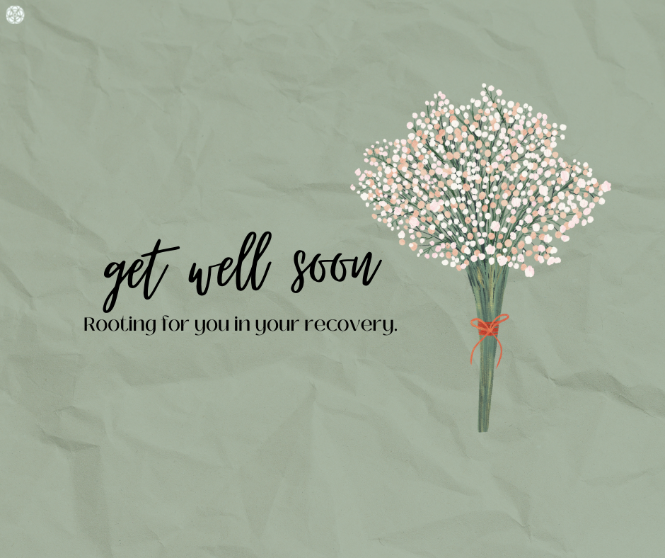 get well soon message with flowers